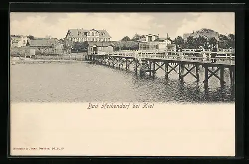 AK Bad Heikendorf, Strandhotel und Seebrücke