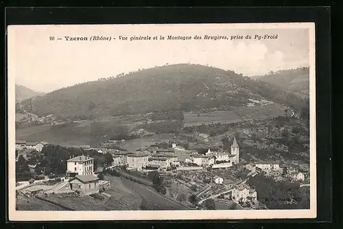 AK Yzeron, Vue gènèrale et la Montagne des Bruyères, prise du Py-Froid