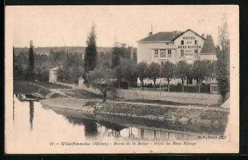 AK Villefranche-sur-Saone, Bords de la Saone - Hotel du Beau Rivage