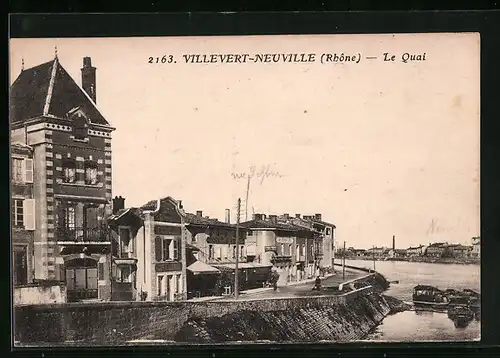 AK Villevert-Neuville, Le Quai
