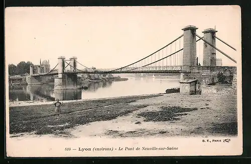 AK Neuville-sur-Saône, Le Pont