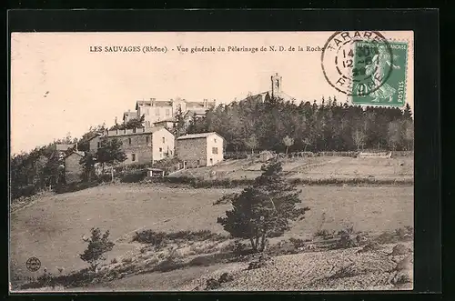 AK Les Sauvages, Vue gènèrale du Pèlerinage de N.-D. de la Roche