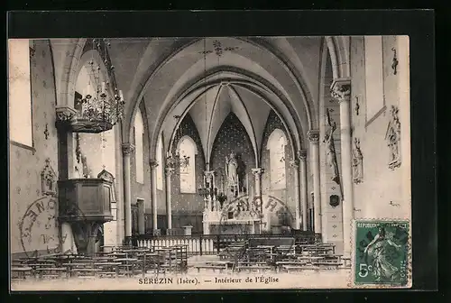 AK Serezin-du-Rhone, Intèrieur de l`Èglise