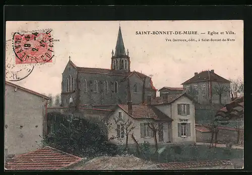 AK Saint-Bonnet-de-Mure, Eglise et Villa