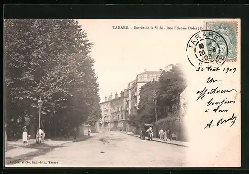AK Tarare, Entrèe de la Ville - Rue Etienne Dolet