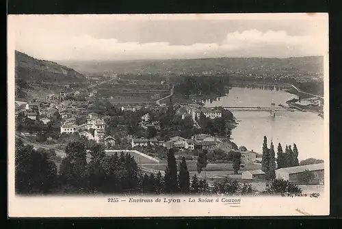 AK Couzon, Vue Gènèrale - La Saone