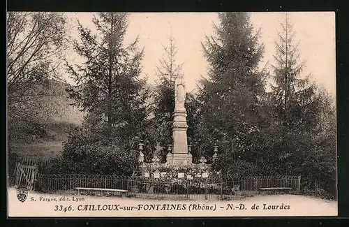 AK Cailloux-sur-Fontaines, N.-D. de Lourdes