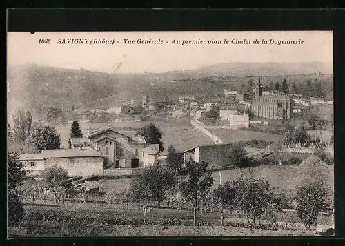 AK Savigny, Vue Gènèrale - Au premier plan le Chalet de la Doyennerie