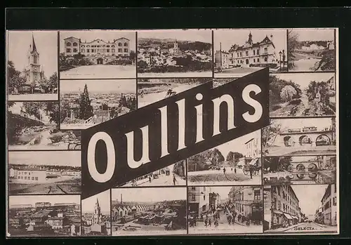 AK Oullins, Viele Ansichten aus der Ortschaft