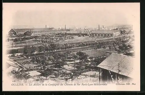 AK Oullins, Les Ateliers de la Compagnie des Chemins de Fer Paris-Lyon Mèditerranèe