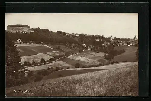 AK Schillingsfürst, Gesamtansicht aus der Vogelschau
