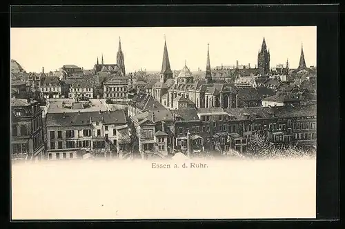 AK Essen a. d. Ruhr, Ortsansicht aus der Vogelschau