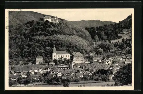 AK Leutenberg i. Thür., Ortsansicht aus der Vogelschau