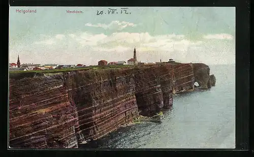 AK Helgoland, Westküste der Insel