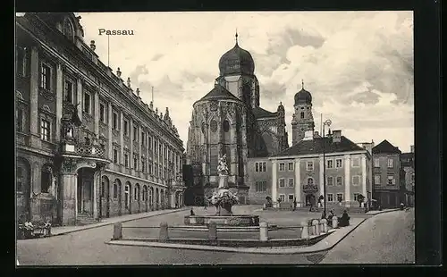 AK Passau, Blick zum Dom