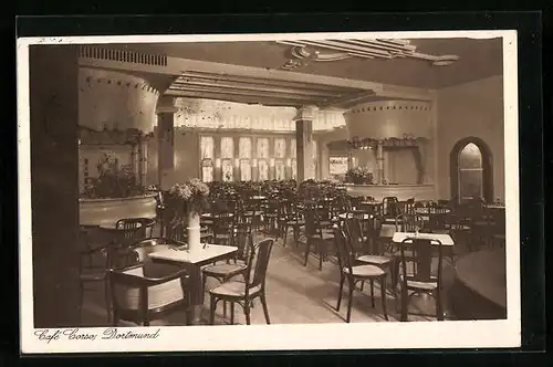 AK Dortmund, Cafe Corso, Westenhellweg, Innenansicht