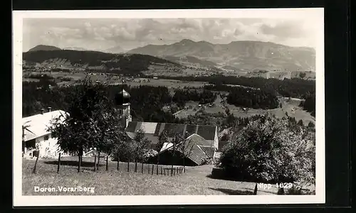 AK Doren, Panorama mit Kirche