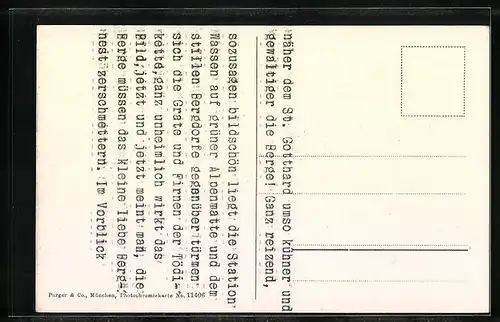 AK Bezau, Teilansicht mit Kirche