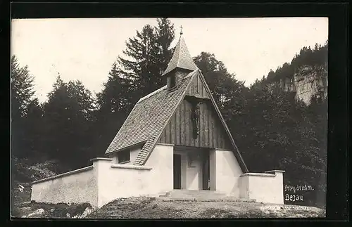 Foto-AK Bezau, Kriegerdenkmal