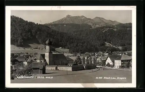 AK Andelsbuch i. Breg. Wald, Ortspartie mit Kirche