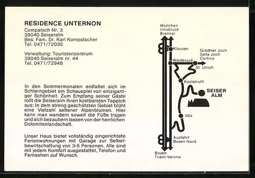 AK Seiseralm, Residence Unternon, Compatsch Nr. 3, Innenansichten