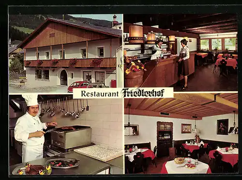 AK Niederdorf /Pustertal, Hotel Friedlerhof, Innenansichten