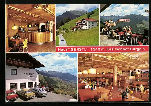 AK Amberg-Burgeis /Vinschgau, Hotel Haus Gerstl Kasitschhof, Innenansichten