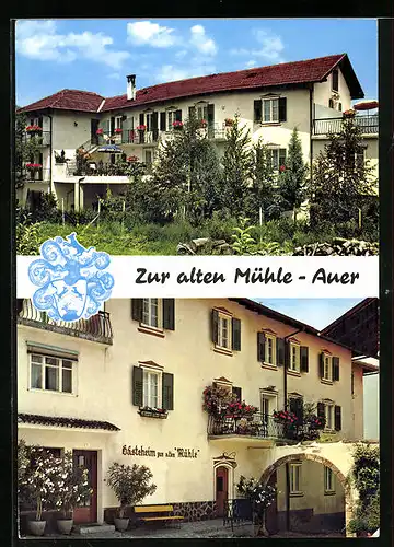 AK Auer bei Bozen, Gästeheim Zur alten Mühle, Eingang