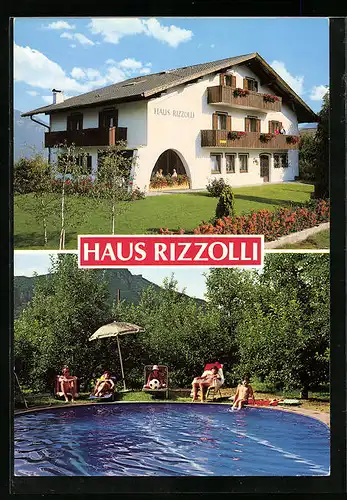 AK Auer, Hotel Haus Rizzolli, St. Peterweg 2, Swimmingpool
