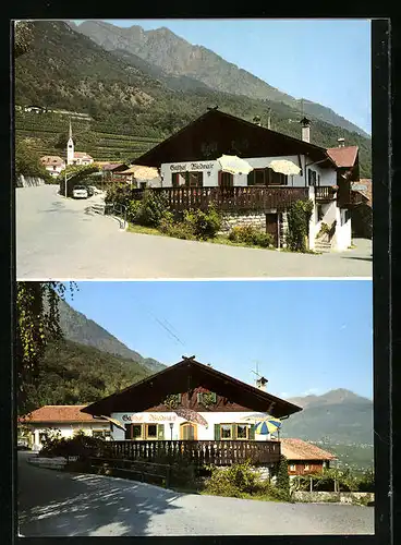 AK Plars-Algund, Gasthof Wiedmair, Mehrfachansicht