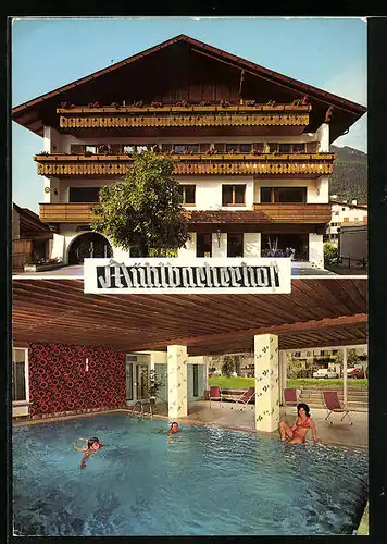 AK Algund bei Meran, Pension Mühlbacherhof, Schwimmbecken