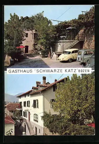 AK Bozen, Gasthaus Schwarze Katz, St. Magdalena Nr. 2