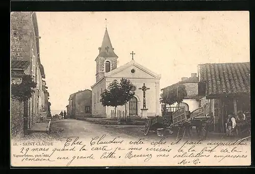 AK Saint-Claude, Rue Principale, Strassenpartie