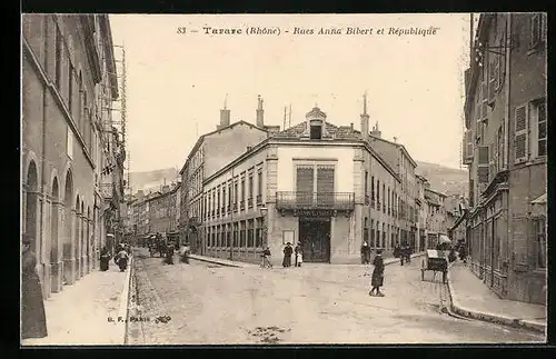 AK Tarare, Rues Anna Bibert et République, Strassenpartien