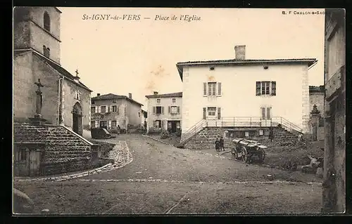 AK St-Igny-de-Vers, Place de l`Eglise