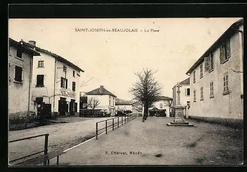 AK Saint-Joseph-en-Beaujolais, la Place
