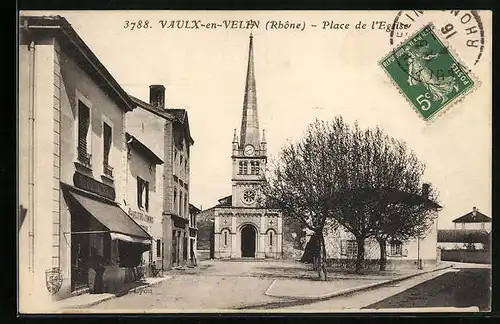 AK Vaulx-en-Velin, Place de l`Eglise