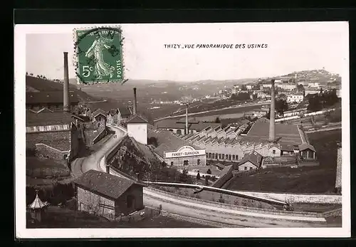 AK Thizy, Vue Panoramique des Usines