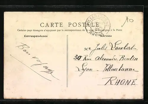 AK Thizy, Usine de MM. Fanget et Griin, Vue prise route du Tramway