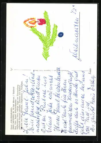 AK Naturns bei Meran, Hotel Garni Fallrohr-Hof, Innenansicht