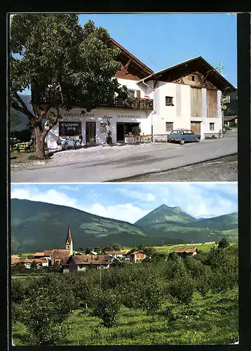 AK Raas, Pension Sylvanerhof, Teilansicht mit Kirche