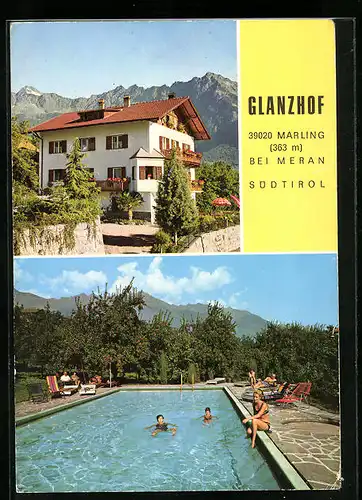 AK Marling bei Meran, Hotel Glanzhof, Schwimmbecken