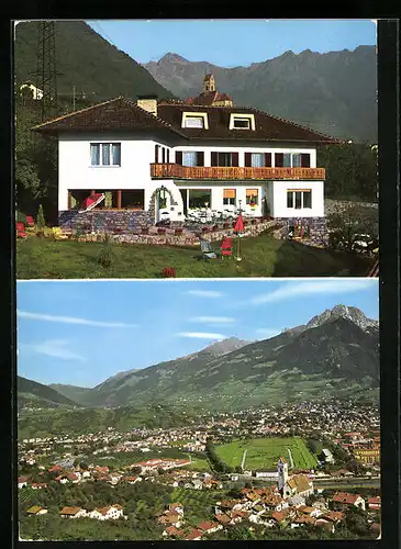 AK Marling bei Meran, Pension Hubertus, Teilansicht