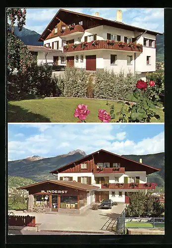 AK Marling bei Meran, Gästehaus Geranienhof, Geschäft M. Inderst