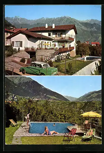 AK Marling bei Meran, Pension Garni Panorama, Schwimmbecken