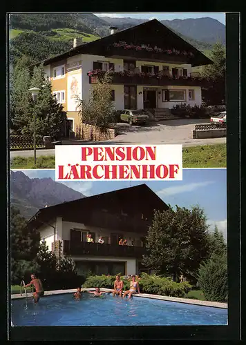 AK Naturns bei Meran, Pension Lärchenhof, Schwimmbecken