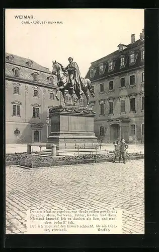 AK Weimar, Carl-August-Denkmal