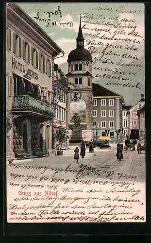 AK Altdorf, Turm und Hotel Löwen