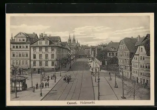 AK Cassel, Holzmarkt mit Adler-Apotheke