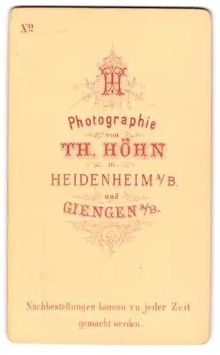 Fotografie Th. Höhn, Heidenheim a. B., Monogramm des Fotografen